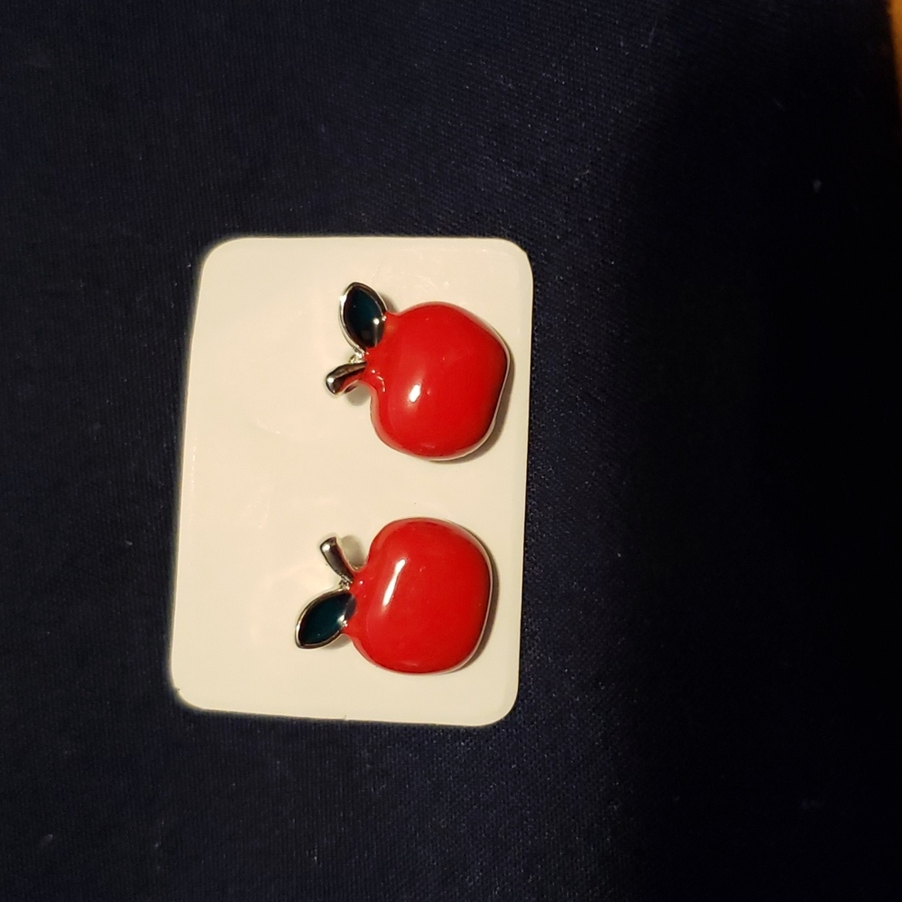 cute apple stud earrings